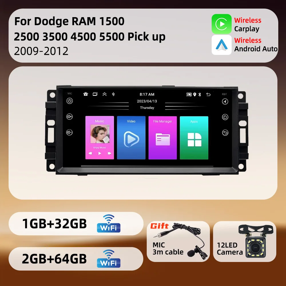 1 Din Android Car Multimedia Carplay Radio Stereo Head Unit 7