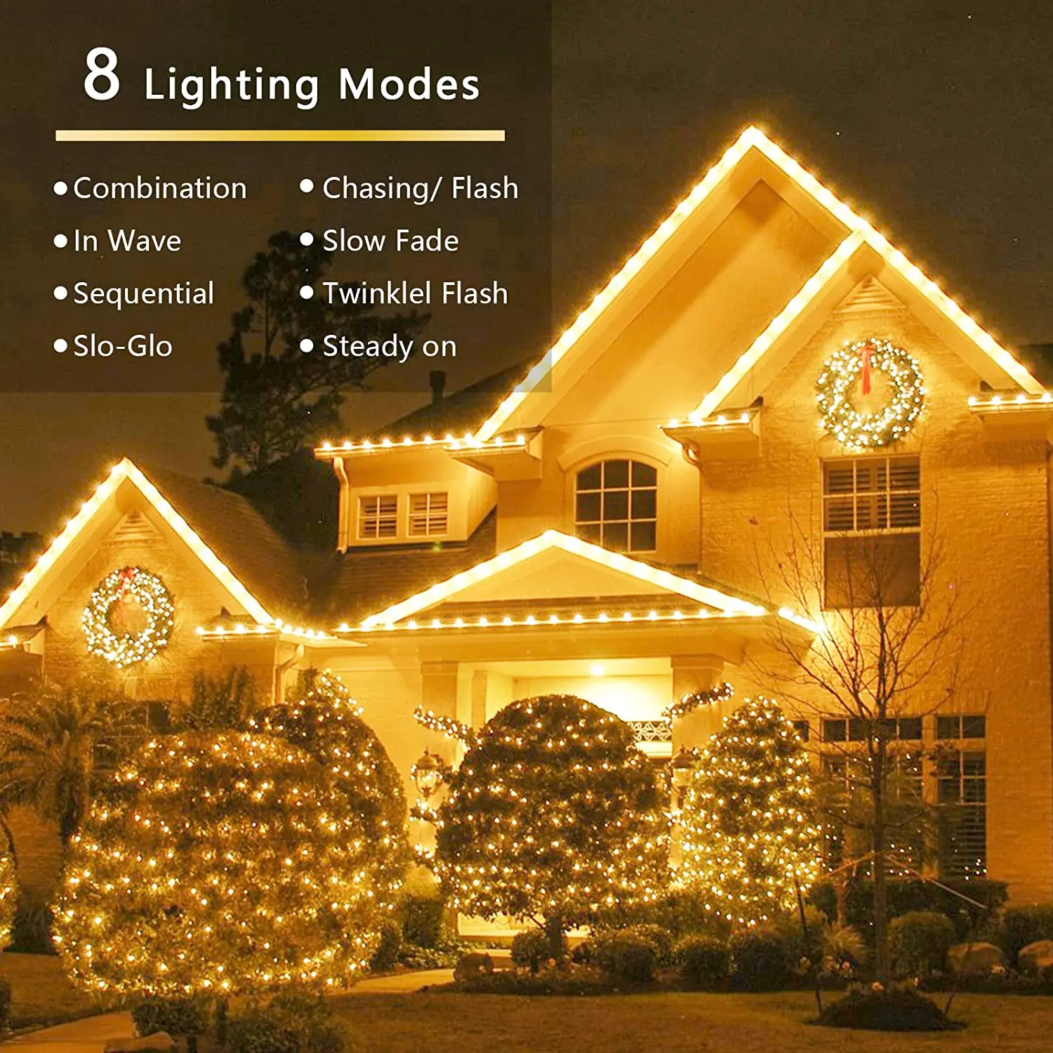 Solar Power LED Fairy String Lights, Iluminação do Jardim, Guirlanda de Natal, Decoração do partido Camping, 300 LED, 32m, 22m, 7m