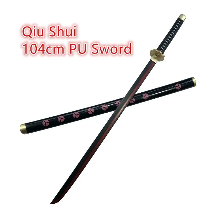 Anime 1:1 Cosplay Sword Sword Roronoa Zoro Wado Ichimonji Sword Weapon Katana Safety PU Ninja Knife Samurai 104cm