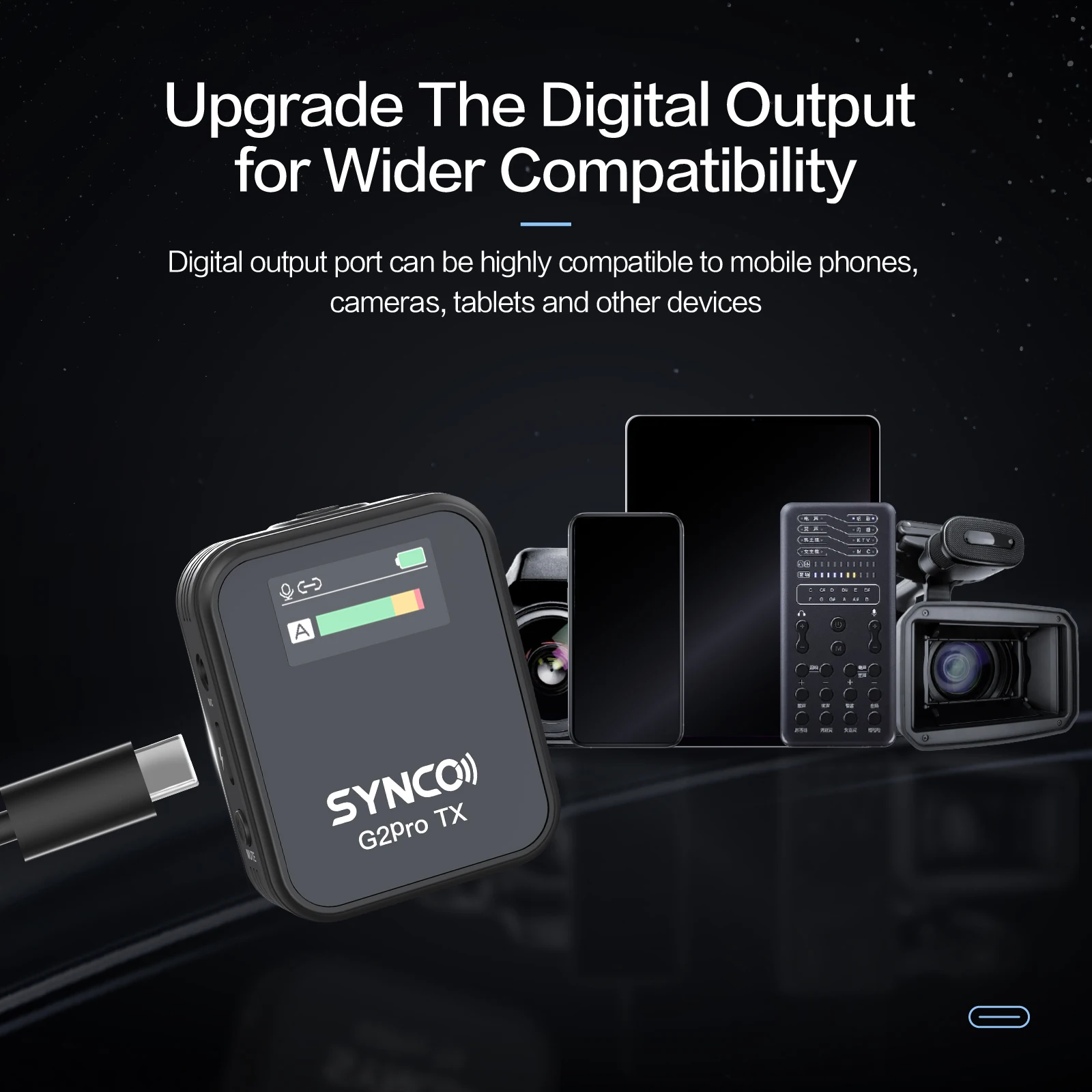 Synco G2 A2 Pro Wireless Microphone for Pc Home Studio Smartphone Telephone Portable Audio Card Mikrofon Condenser Mic Video