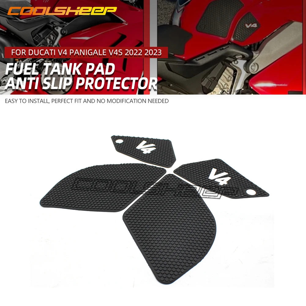 

Motorcycle Tankpad Sticker For Ducati Panigale V4 1100 S SP2 2022-2023 Non-slip Side Fuel Tank Stickers Waterproof Pad Accessory