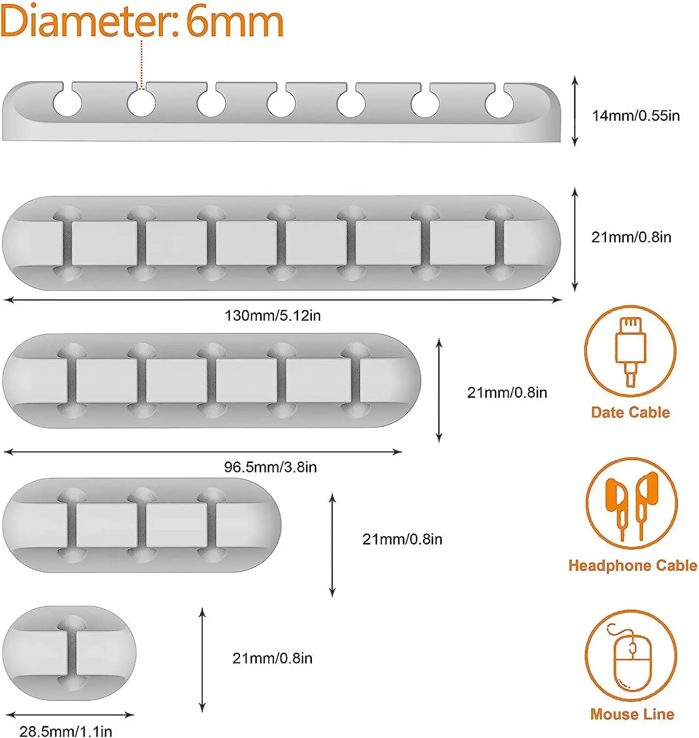 Desktop Charging Data Line Fixator Multi-port Creative Storage Line Material Silicone Cable Organizer Wire Arrangement Device