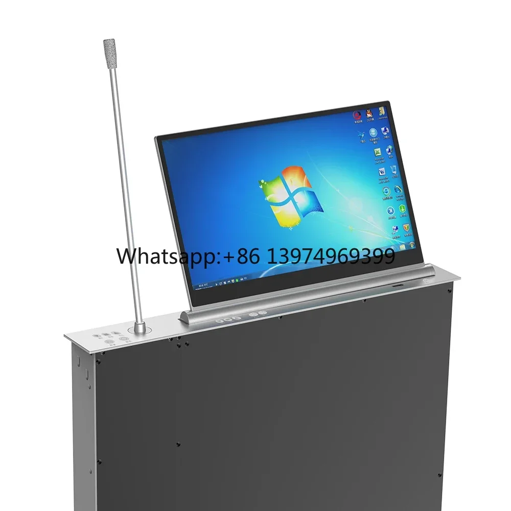 21.5 Inch LCD Conference System Lifter Conference Systems Custom 15.6/17.3/18.5 Computer Lifter for Smart Meeting Rooms factory