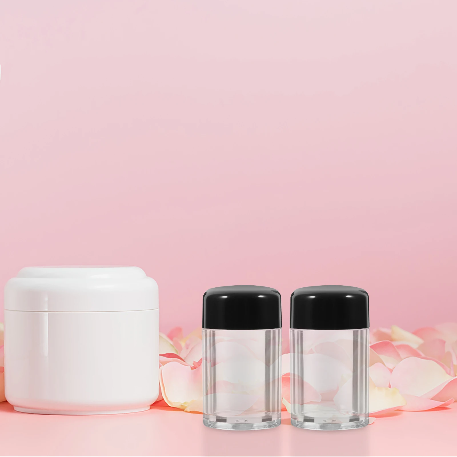 

6pcs Empty Boxes 3g Reusable Plastic Containers for Loose Makeup Body Talc Storage