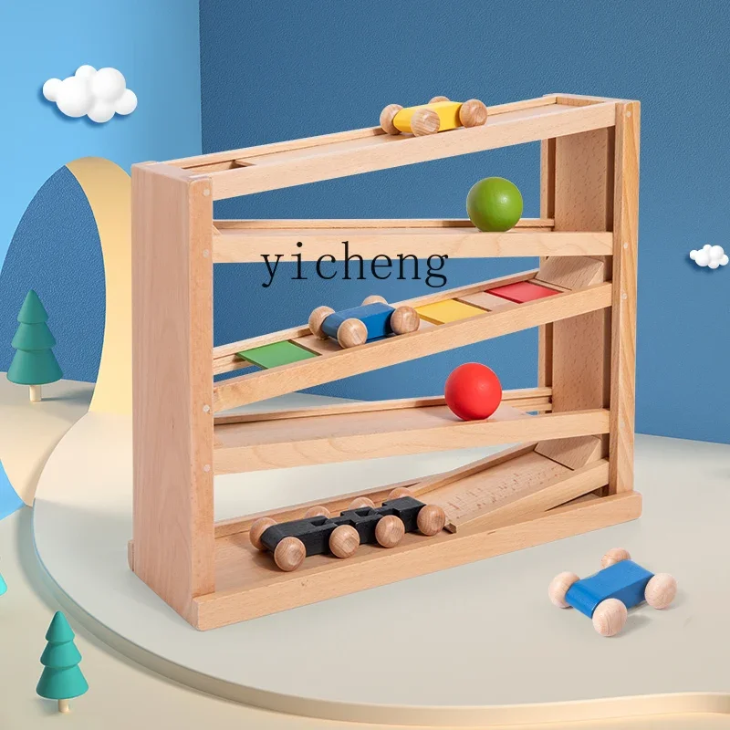 Zabawka dla dzieci - autko ślizgające się po torze, dla chłopca, od [ile] lat, model Pule Baby Boy Track Gliding Warrior, napęd inercyjny, odporna na upadki.