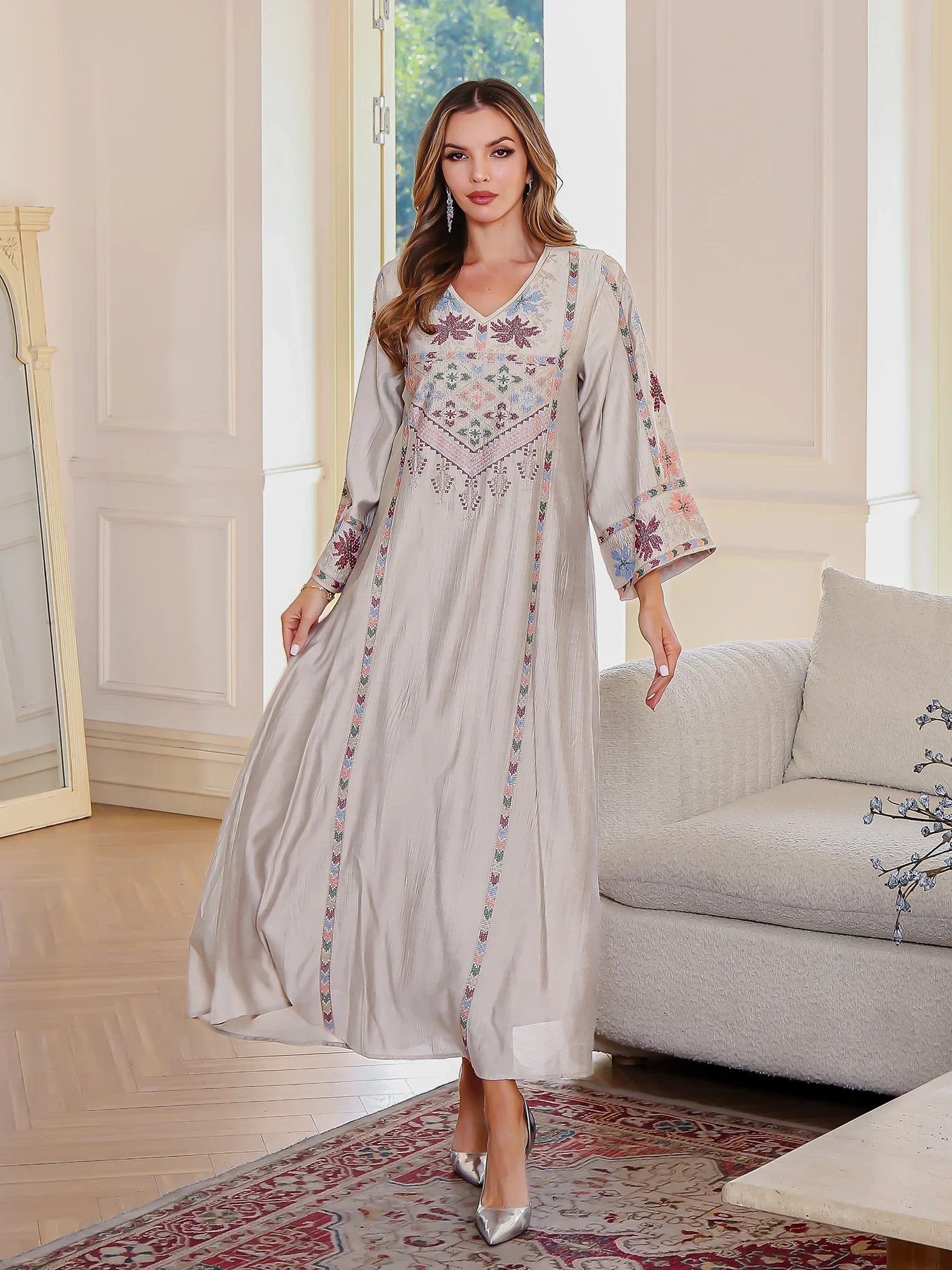 Eid femmes Robe Abaya musulman Ramadan Jalabiya broderie perles robes de soirée dubaï longue Robe maroc robes Largos 2026