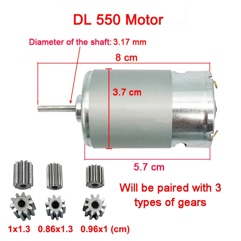 Xe Ô Tô Điện DC, Kid Xe Của Động Cơ Tốc Độ Cao, DL 550 Cao Cấp-Công Suất Động Cơ 570 35000 Động Cơ Rpm