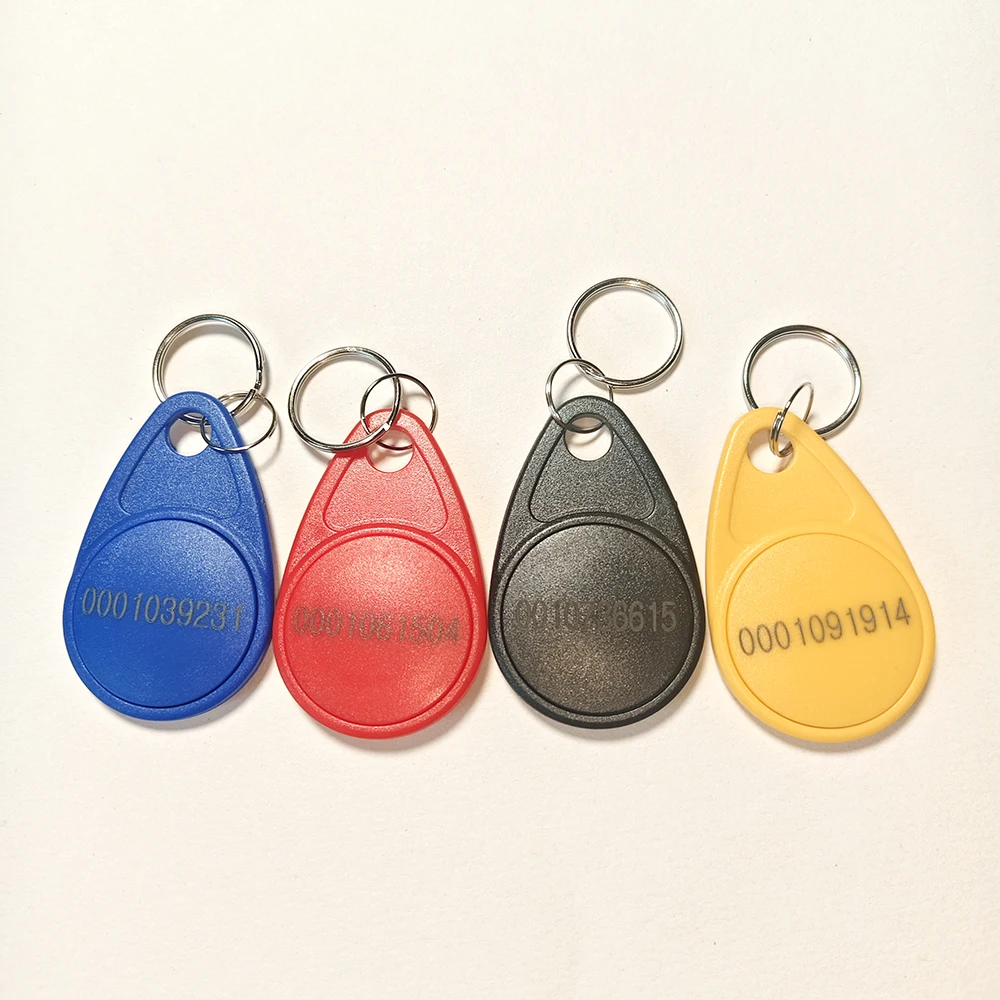 100Pcs/Lot 125Khz Proximity ABS TK4100 EM4100 Read-Only ID Keychain Token RFID Tag  Access Control Keyfob