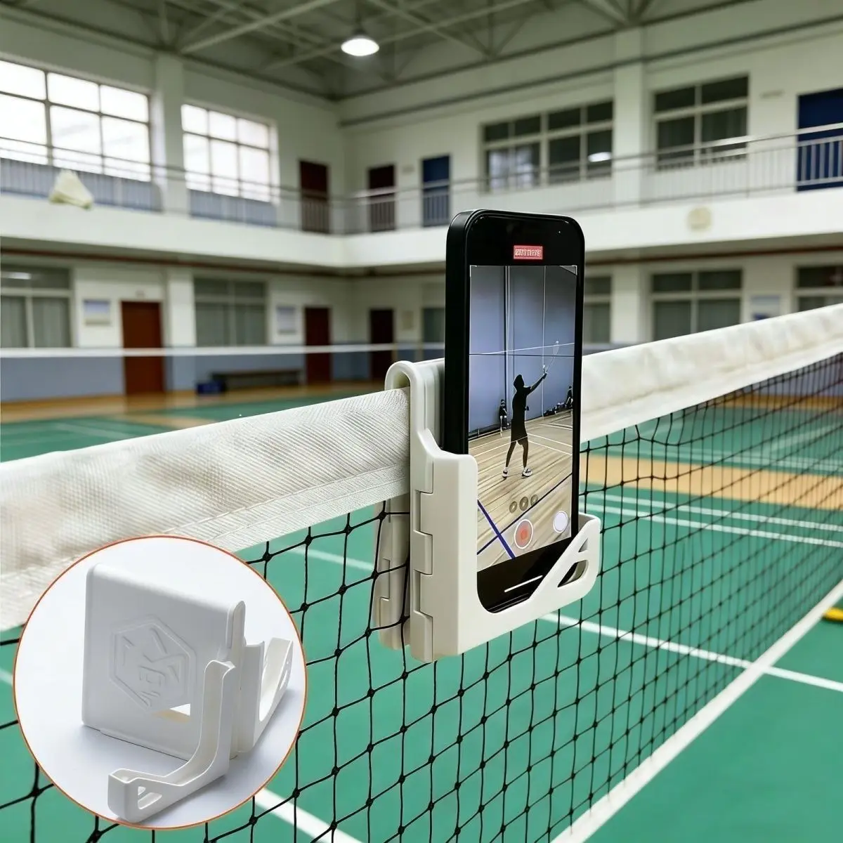 Badminton Accessories Portable Folding Badminton Net Cell Phone Camera Bracket Is Adjustable Angle Amateur Tennis Match Artifact
