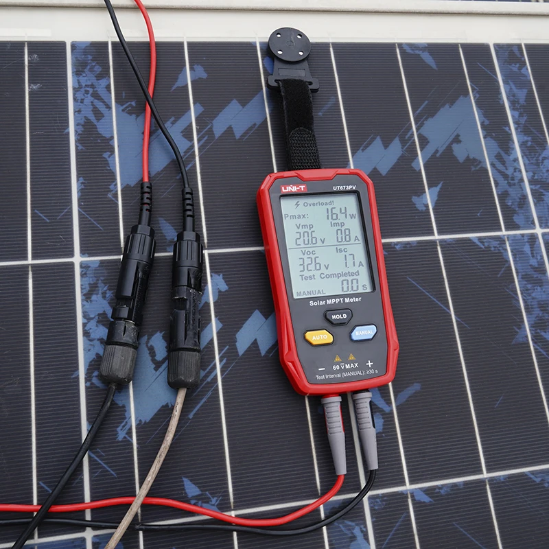 Imagem -05 - Medidor Solar Mppt Tester Potência Máxima Painéis Fotovoltaicos Rastreador Pico de Tensão de Circuito Aberto Pmax Lmp Voc Teste Lsc Ut673pv Uni-t-ut673pv