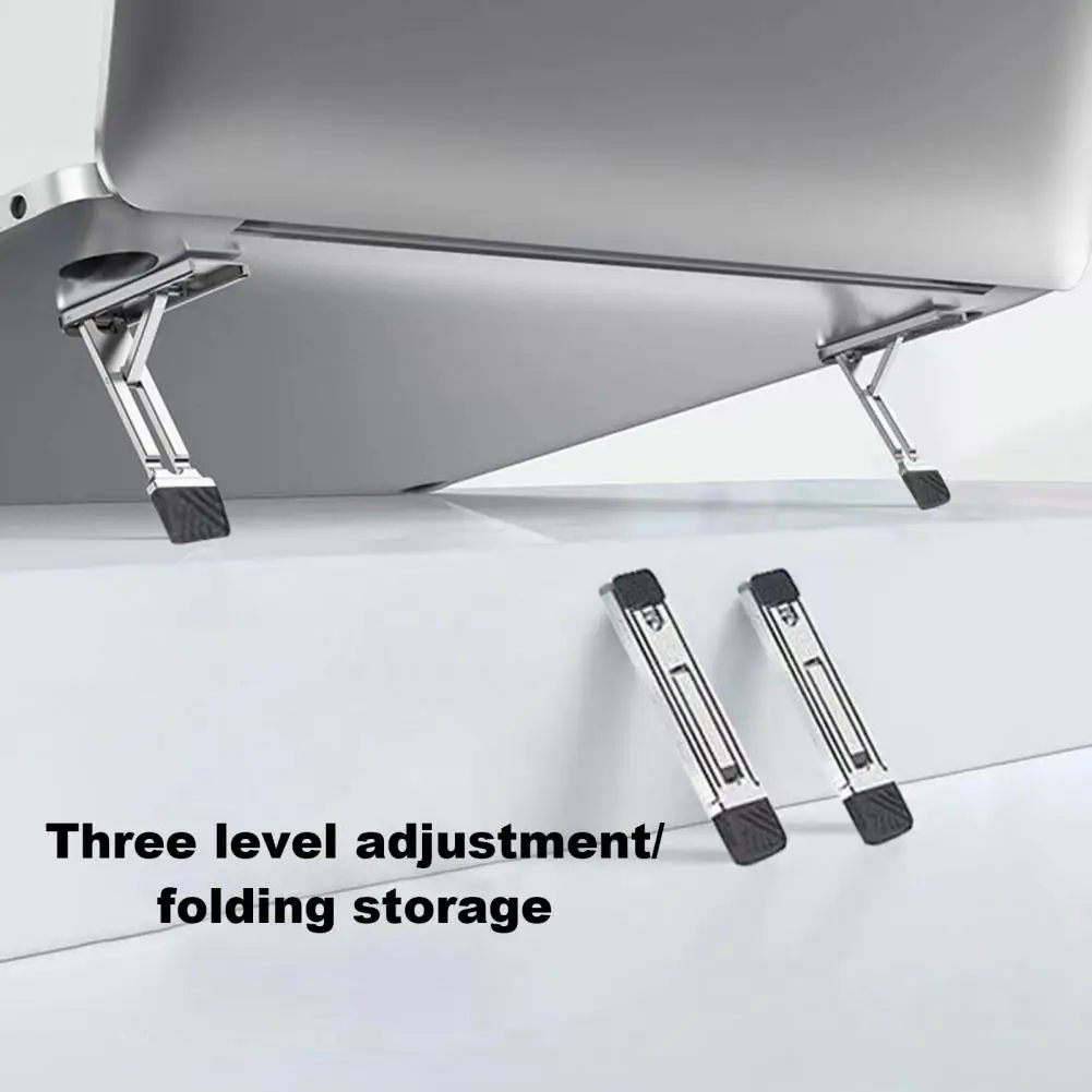 Adjustable Height Laptop Riser Adjustable Laptop Stand Foldable Aluminum Riser Portable Ergonomic Computer Holder for Laptops