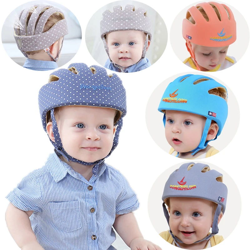 Baby Helmet Cap Newborn 6 18 Month Toddler Adjustable Anti-impact Helmet Safety Crawling Walking Children's Head Protection Cap