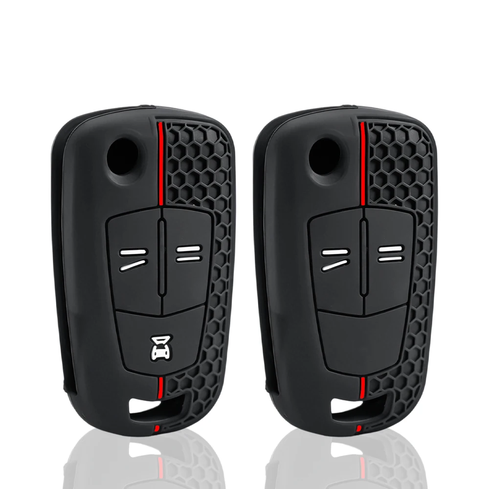 For opel corsa Mokka Astra J Insignia Vectra C for Chevrolet Orlando Cruze Aveo Cobalt silicone car key case cover with keychain