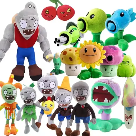 New 1pcs Plants vs Zombies  Video Game Character  Plush Doll Sunflower Chomper Melon Peashooter Plants Stuffed Toys for Children