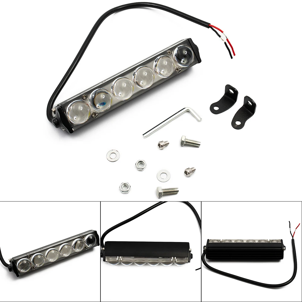 10V-30V 60W 7inch Car Trailer Truck Off-Road 6 LEDs Light Bar Spot Light Slim Single Row 6000K White For ATV SUV 4X4 Light Bar