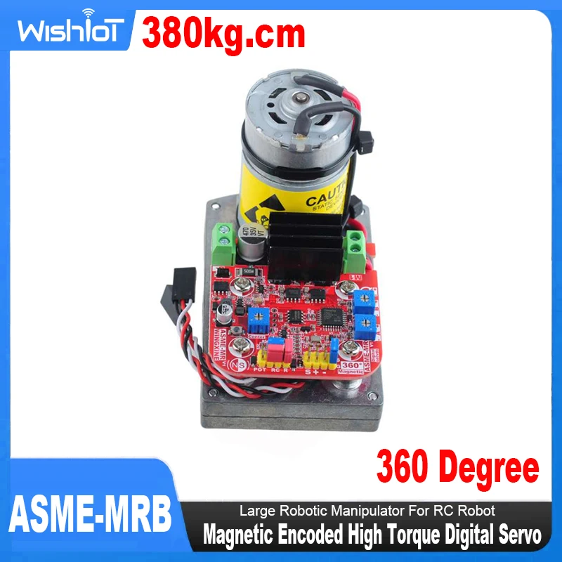 ASME-MRB 380kg.cm Servo magnetik Encoded 360 derajat torsi tinggi Digital Servo untuk Robot lengan katup kontrol kamera kontrol PTZ