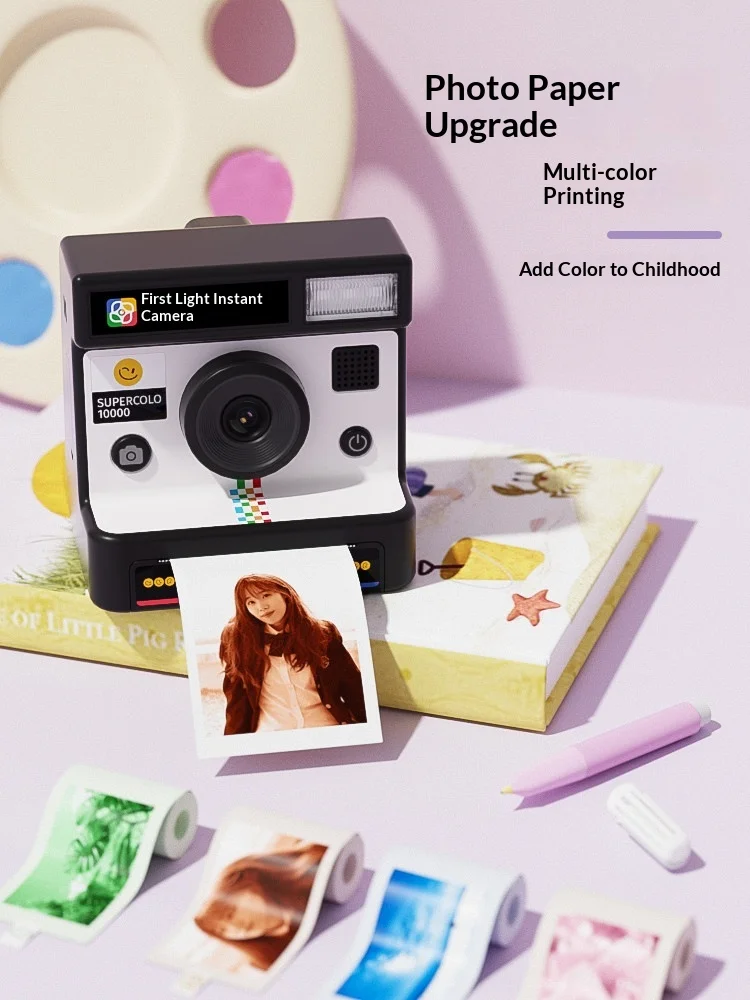Chuzhao S6 Instant Camera Dual Lens Thermal Portable HD Print Camera 3" IPS Screen Color Photo Kids Birthday Gift Toy Present view 3