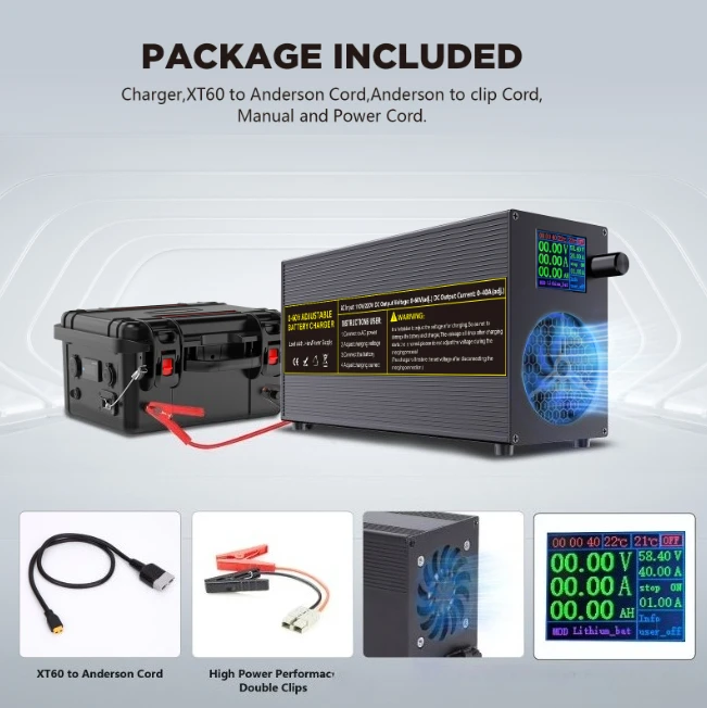 0~ 100V 0~ 20A Adjustable Charger LifePO4 Battery Charger Adjustable