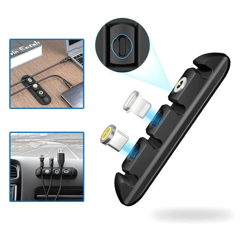 Data Cable Organizer Magnetic Suction Head Receiver Multi-function Desktop Wire Fixer Can Paste Data Cable Headset Mouse Cable