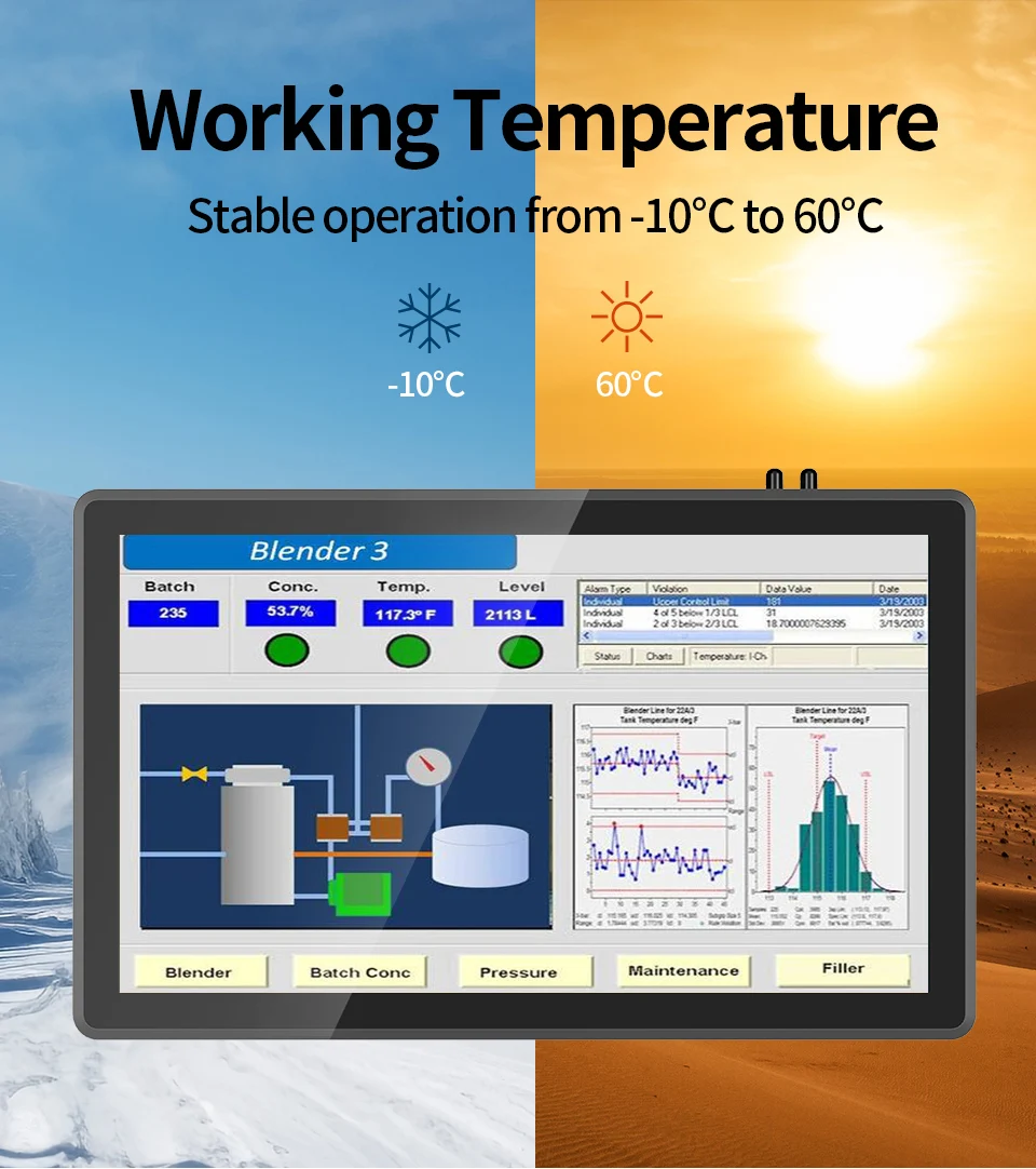 Eingebetteter 15-Zoll-Industrie-Panel-PC mit Touchpanel-Monitor, All-In-One-Touch-PC, vollständig geschlossenes Aluminium ohne Lüfter – Detail 3