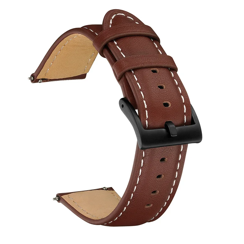 14 мм, 16 мм, 18 мм, 20 мм, 22 мм, быстросъемный ремешок из воловьей кожи, металлическая пряжка для универсального ремешка для часов, аксессуар для браслета