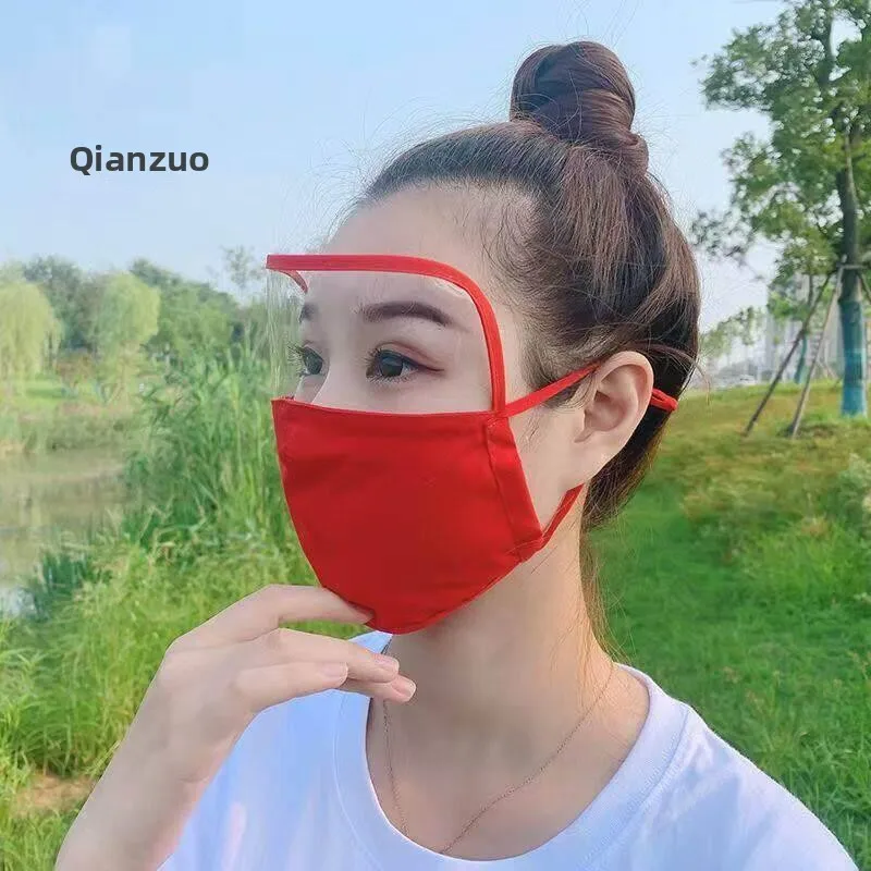 Women's UV Protection Face Mask Ear Hanging Style Dustproof Full Face Popular Protective Goggles Anti-UV Windproof Integrated