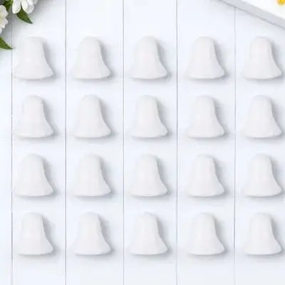 

20Pcs DIY Jingle Bell Foams White Bell Shape Christmas Tree Hanging Decor Xmas Crafts Materials Decoration Christmas Tree Decor
