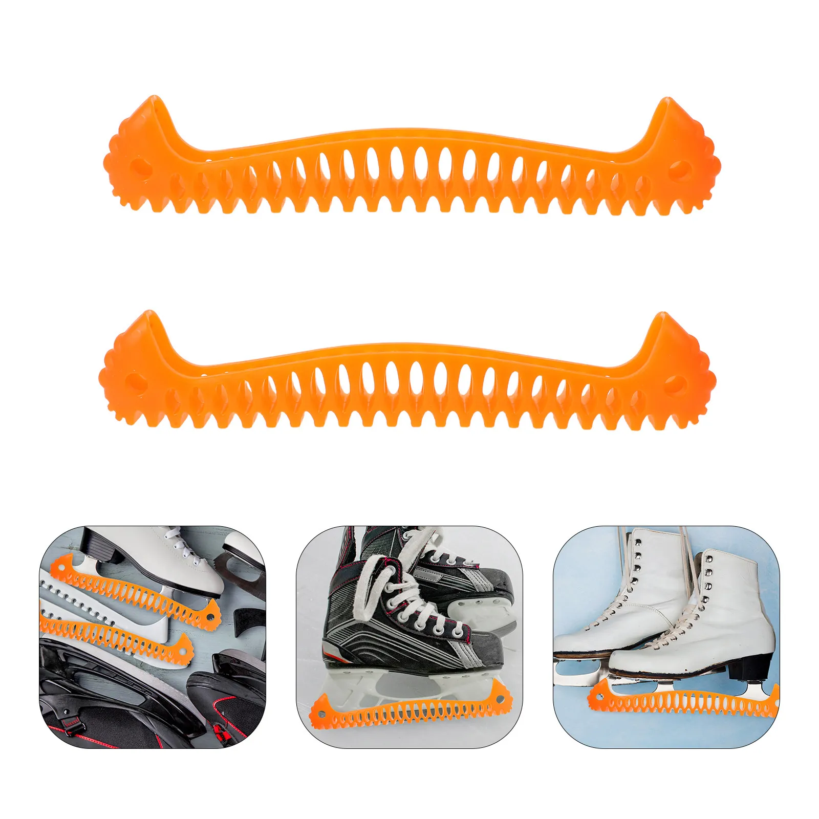 

2Pcs Ice Skate Blade Covers Stretchable Elastic Skate Guards for Figure Skating Hockey Blades Protection Soft Lightweight Quick