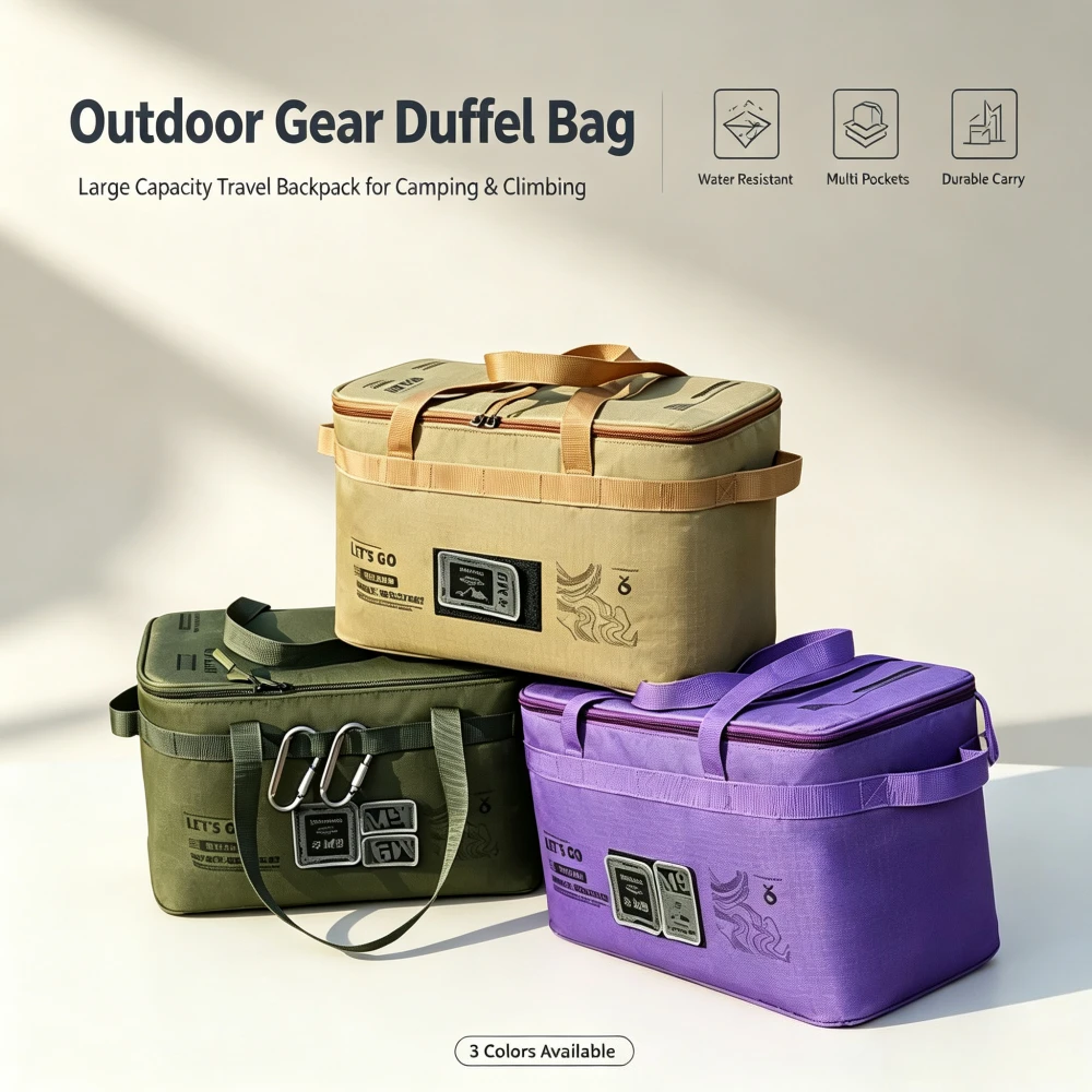 Camping Cooking Set With Bag - Outdoor Tactical Large-capacity Storage Bag Folding