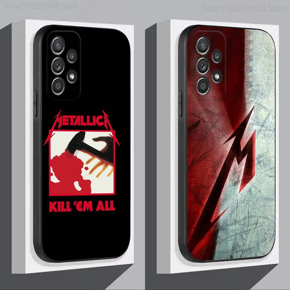 

S-Seasons-M-Metallica-S 72 Phone Case For Samsung S 9,10,21,30,22,23,24,25,Ultra,Plus,Lite,FE,4,5G Black Soft Case