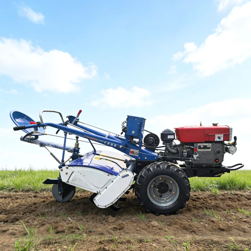 Traktor Mini Pertanian Roda 2 dengan Pengolah Tanah, Mesin Pertanian, Traktor Kecil, Promo Panas