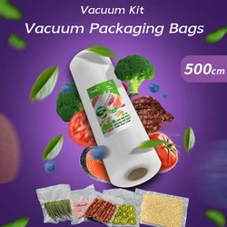 Single Roll Length 500cm, Textured Roll Bag, Vacuum Compression Bag, Single-sided Mesh Food Vacuum Packaging Roll Bag