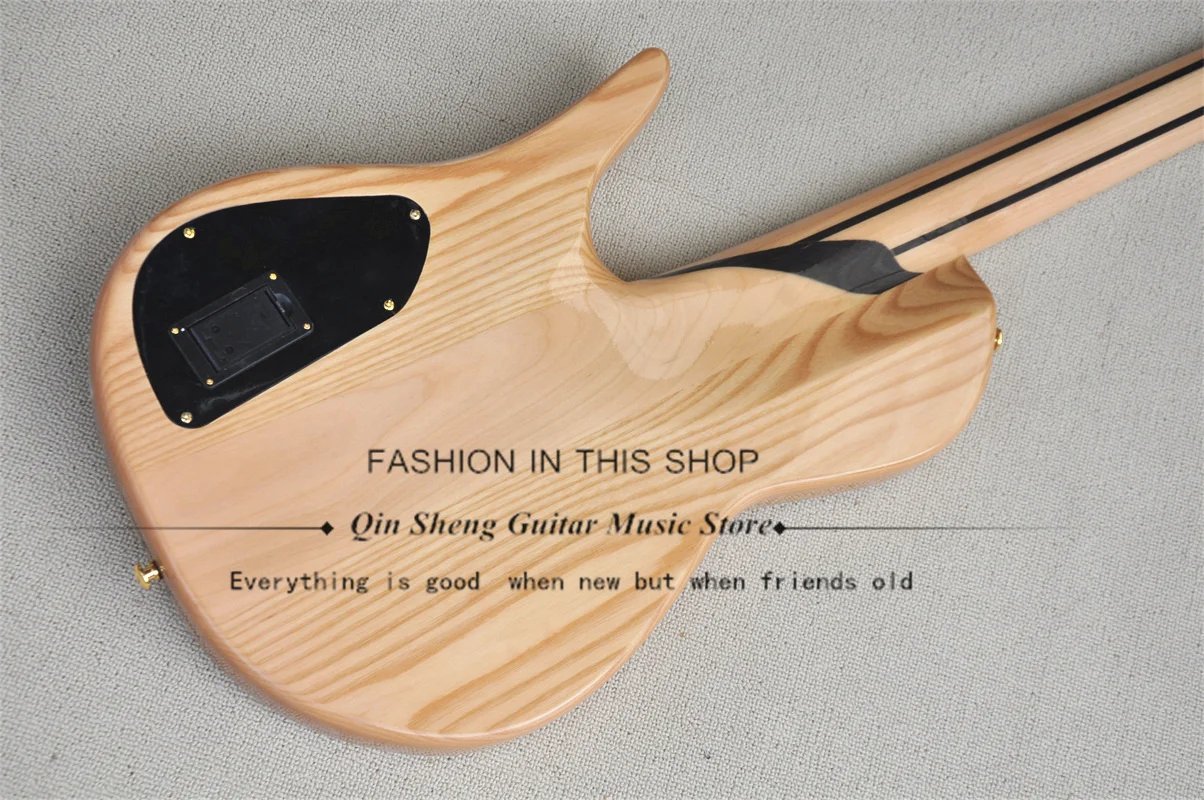 5 String Electric Bass Guitar, For Bass, Maple Neck Through Ash Body, Maple Fingerboard, Small Mini Switch, Active Battery