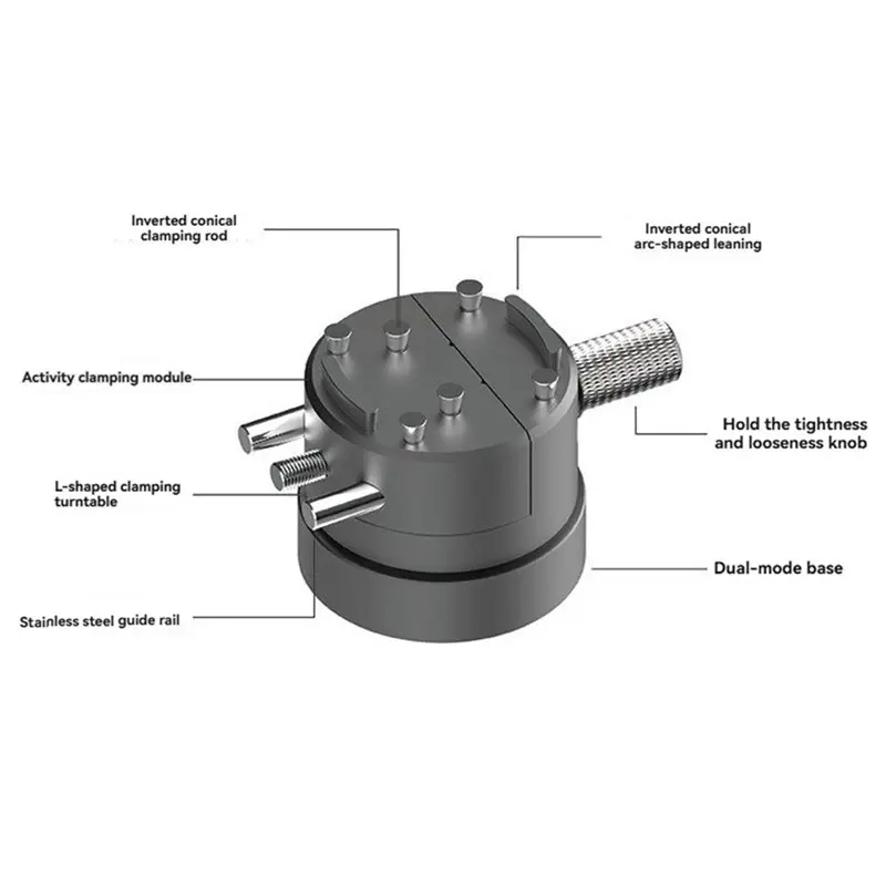 DTA6 Handheld Vise Dual-Mode Fixture, Miniature Model Painting Table with Turntable, for DIY Craftsmanship, Figure Painting,