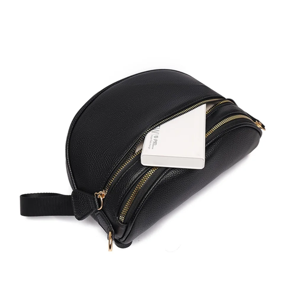 100% Top Layer Genuine Cowhide Leather Saddle Bag Luxury Handbags Women Bags Designer Crossbody Shoulder Bags for Women Commute