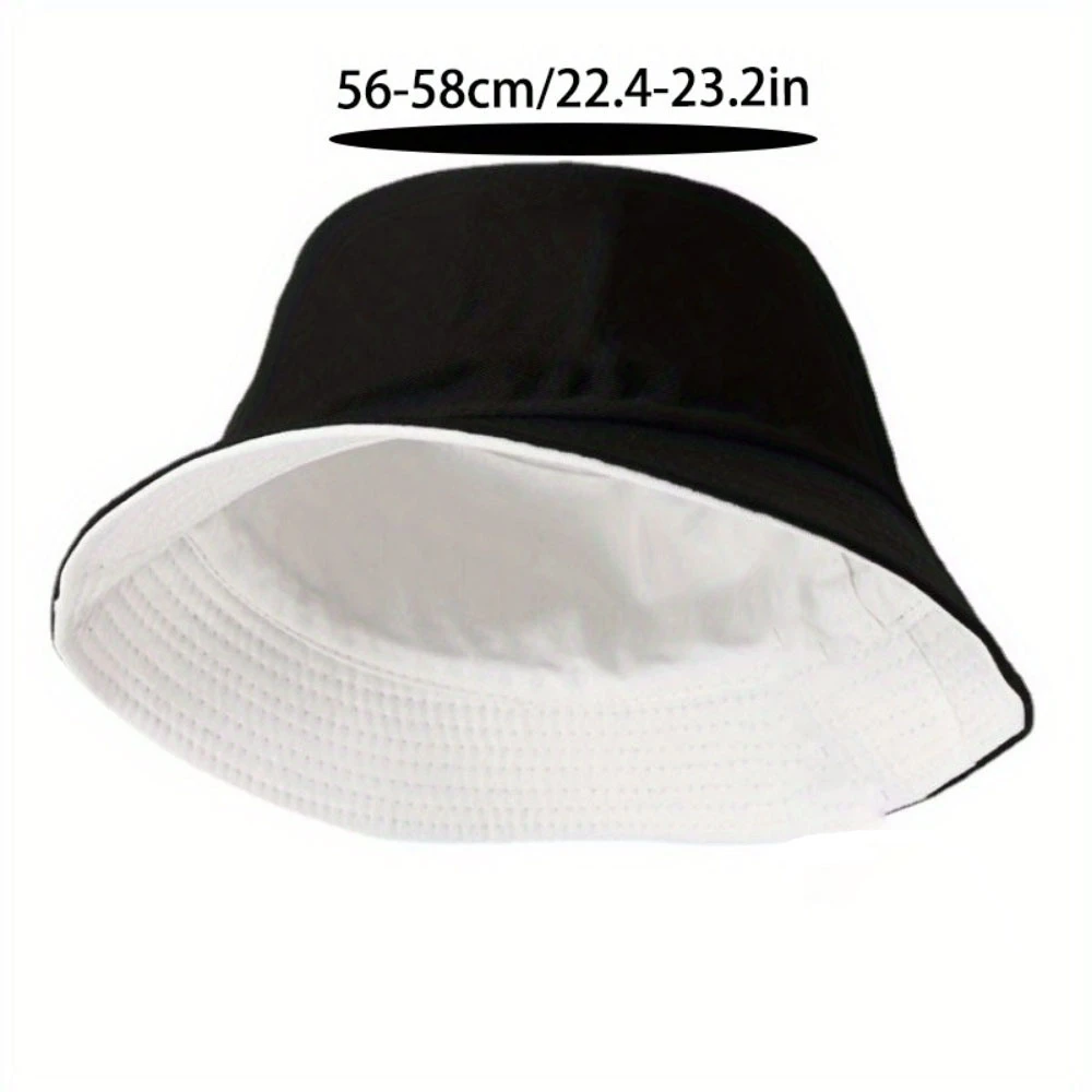 Versatile Fisherman's Hat Double Sided Solid Color Fashionable Trend Sun Hat Lightweight Breathable Sunshade Outdoor Sport Hat