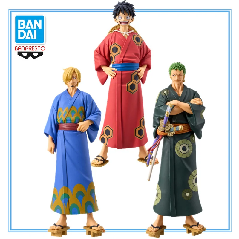 BANPRESTO DXF, серия GRANDLINE, цельнокроеная деревенская обезьяна ВАО D. Luffy ророноа Зоро Санджи халат Ver. Аниме фигурки героев