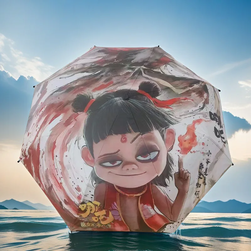 

Nezha Ao Bing The Birth Of The Demon Детский зонтик от солнца с автоматическим открытием и УФ-блоком