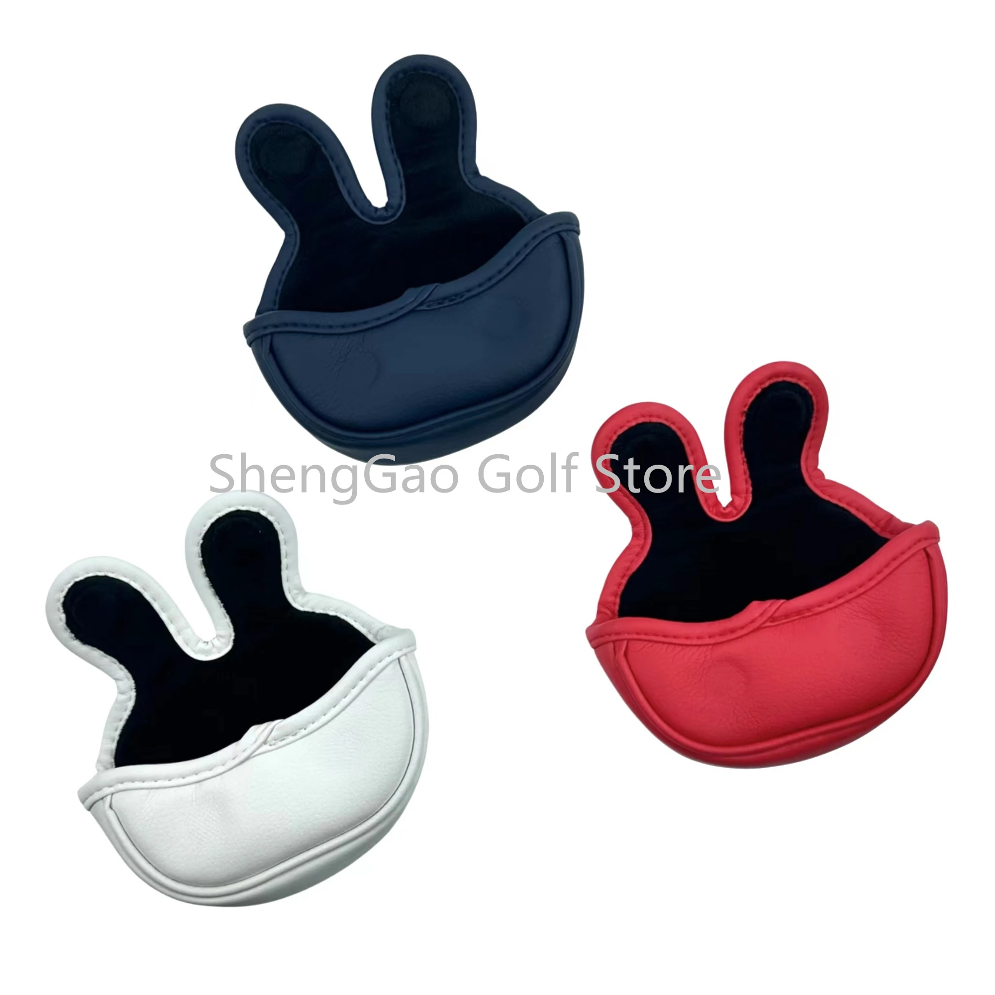 Nhỏ Mô Hình Cây Gậy Golf Putter Bao Da PU Golf Giữa Vồ Putter Câu Lạc Bộ Trùm Đầu Có Từ Tính Đóng Cửa