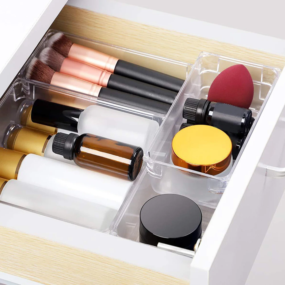 

Storage Box Set Divider Drawer Adjustable Separator Vanity Organizer Dividers for Drawers Trays Bathroom Organizers