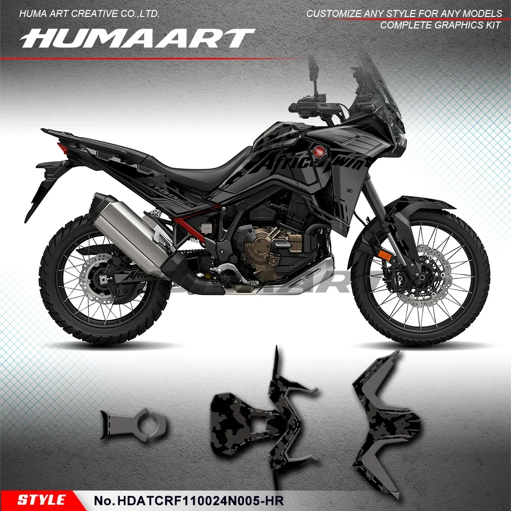 

Комплект графических наклеек HUMAART, лист наклеек для Honda Africa Twin CRF 1100L 1000 L 2024 2025, аксессуар, HDATCRF110024N005-HR