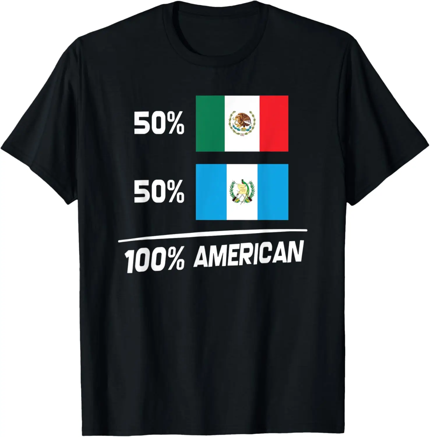

Mexican Guatemalan Flag Mexico Guatemala T-Shirt,100% cotton