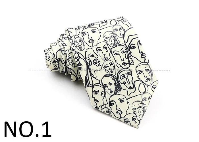 Einzigartiges Design für Herren, weiche Seidenkrawatten, Hausgesicht, Blumenansicht, Muster, Zeichnungsstil, braun-weiße Krawatte für Party, Hochzeit, Neuheitsgeschenk – Detail 1