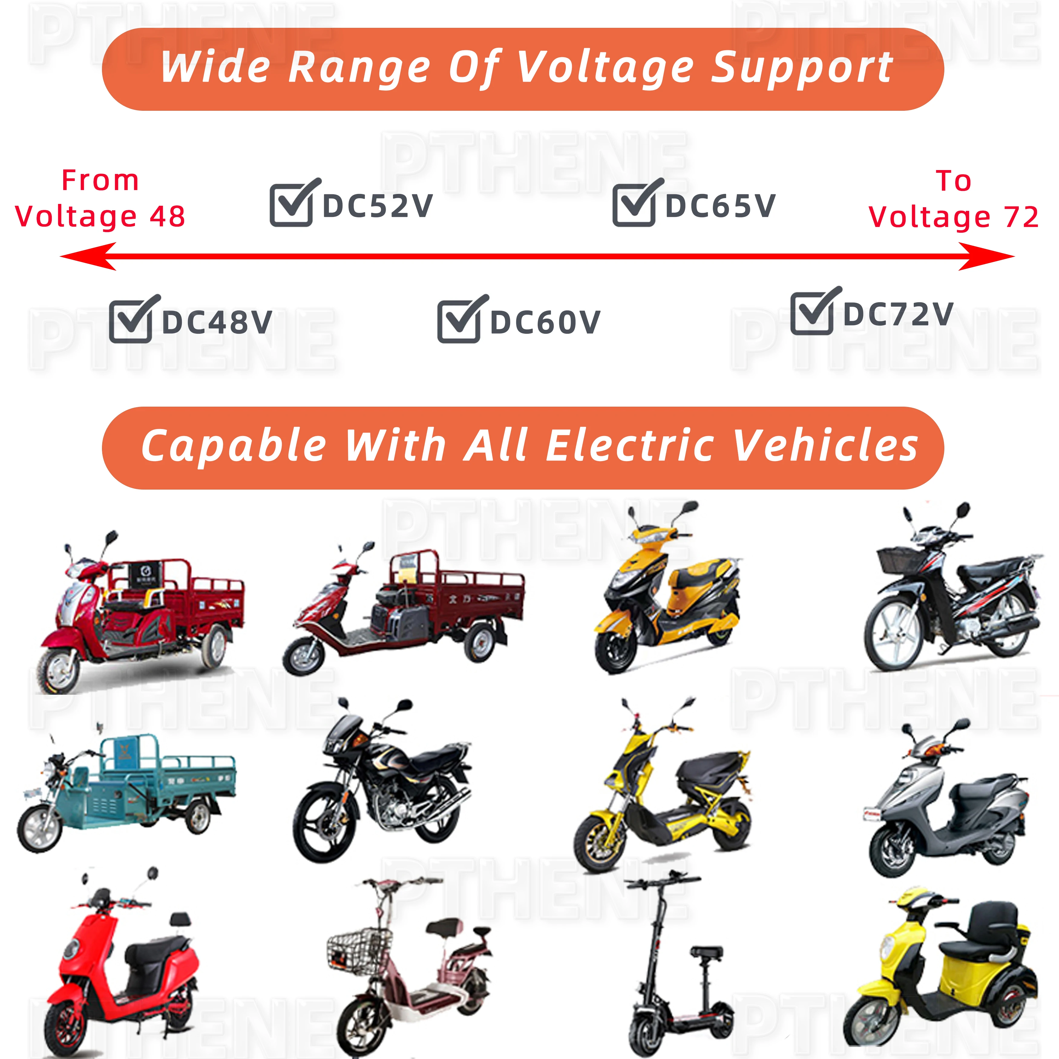 Pthene 48V 52V 60V 72V E rower elektryczny motocykl skuter kierunkowskaz LED migacz świetlny wskaźnik migacz akcesoria