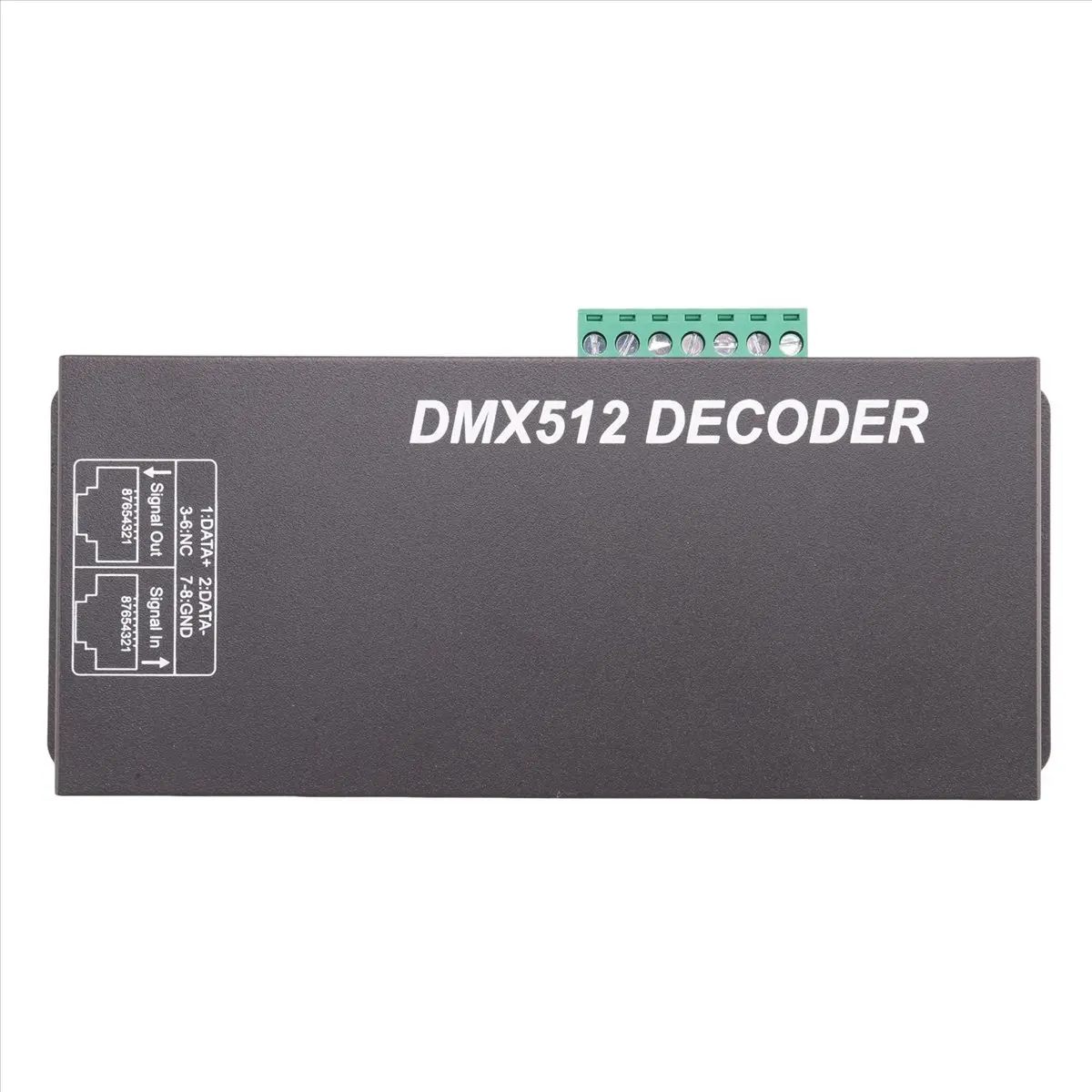ABGN  512 Digital Display Decoder,Dimming Driver Dmx512 Controller For Led Rgbw Tape Strip Light Rj45 Connection Dc12-24V 20A (4