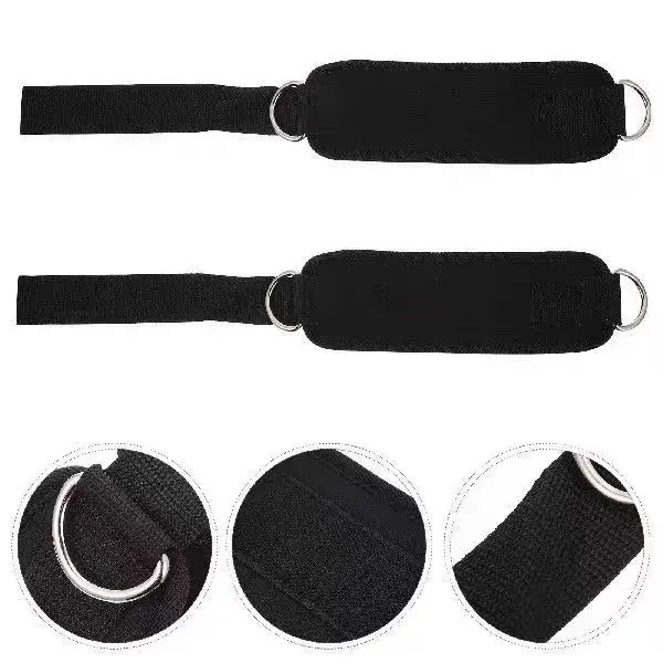 Heavy Duty Double D-ring Sturdy double metal D-rings provide stable connection with cable machine, perfect for leg abduction, h