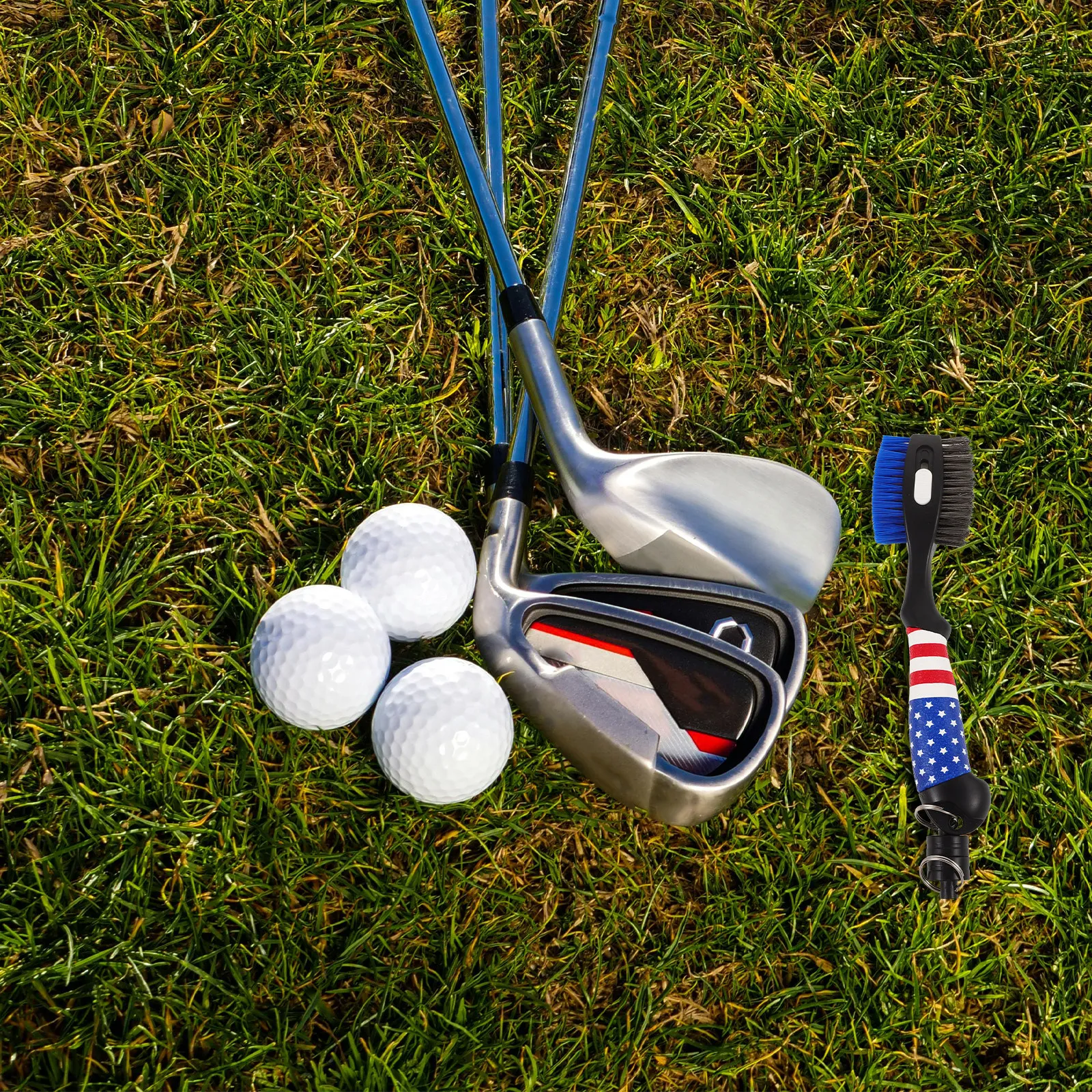 

1Set Golf Club Brush and Set Flexible Bristles Quick Dry Towel Groove Grinding Tool Golf Accessories Golfing