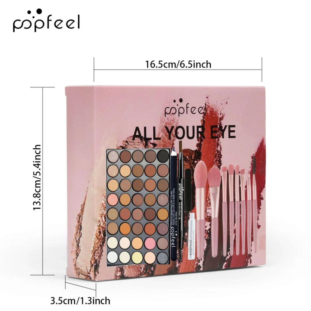 Paleta de sombras de ojos todo en uno, Kit de maquillaje para mujer, Kit completo, juego de maquillaje todo en uno, incluye sombra de ojos y paleta Facial