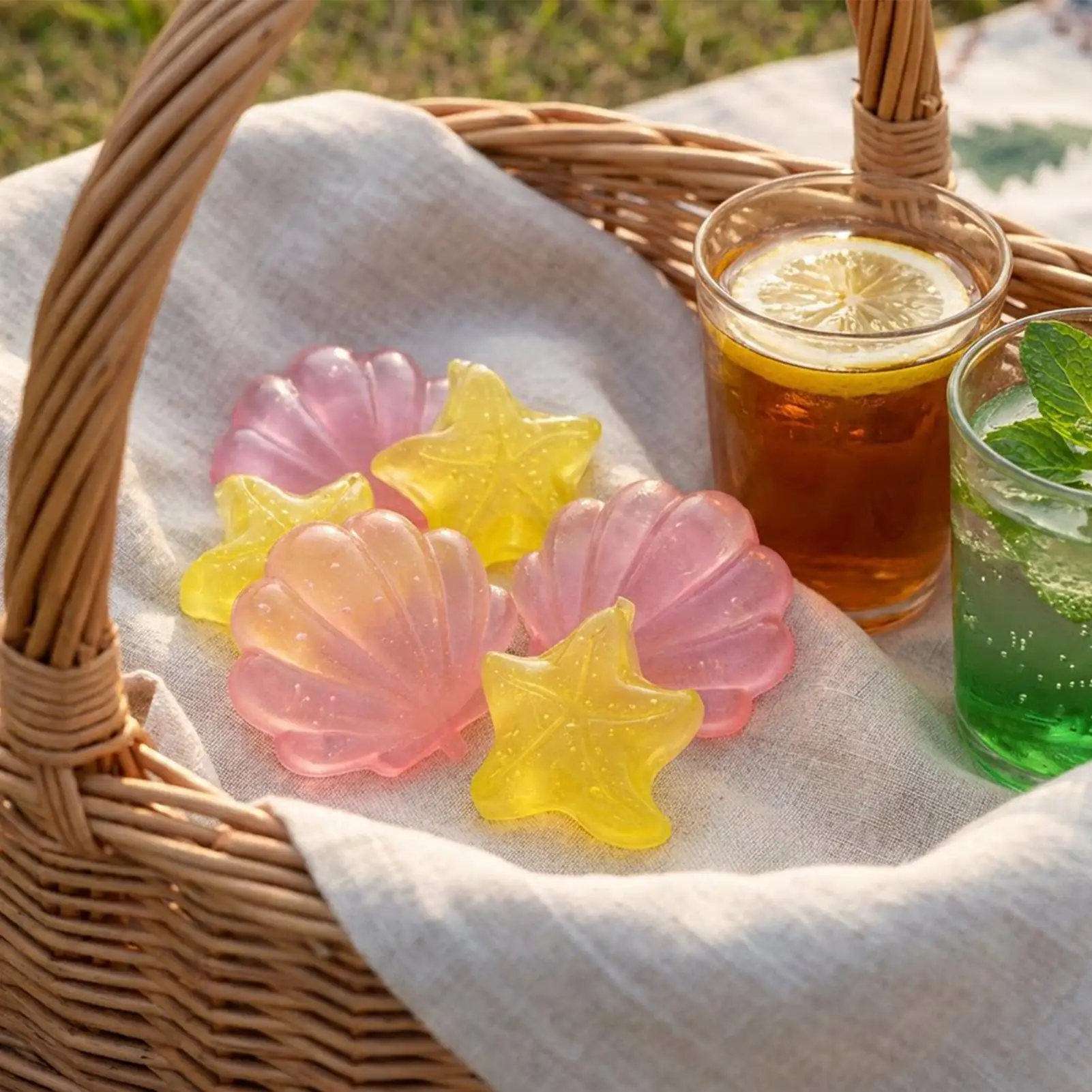 Reusable Ice Cubes For Drinks 24 Pieces Sea Theme Cocktail Cooling Non Melting Ice Cubes For Drinkers Entertainers Bartenders - view 4