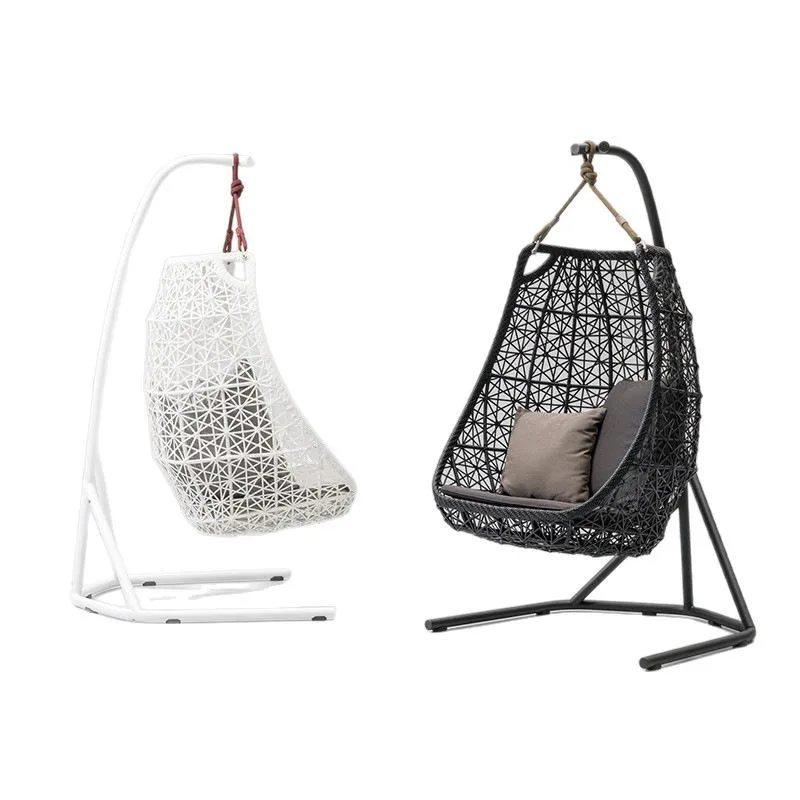 

Balcony leisure rattan chair three-piece courtyard lazy simple back